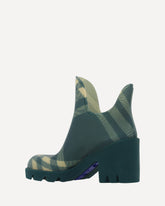 Marsh Heeled Ankle Boots - GREEN | Base Blu