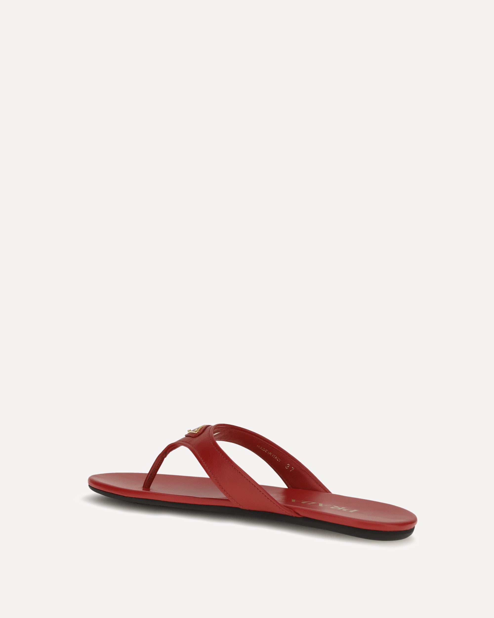 PRADA Patent leather thong Sandals RED | Base Blu