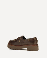 Margaret 01 brushed leather Loafers - BROWN | Base Blu