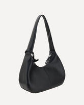 Recycled leather Shoulder Bag - BLACK | Base Blu