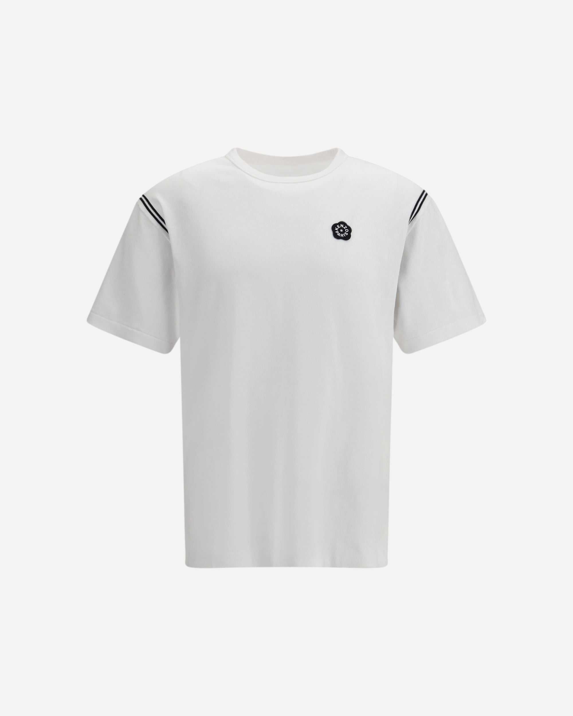 KENZO Cotton T-shirt embroidered with Boke Flower 2.0 WHITE | Base Blu