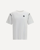 Cotton T-shirt embroidered with Boke Flower 2.0 - WHITE | Base Blu