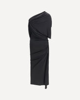 Draped asymmetric Dress - BLACK | Base Blu