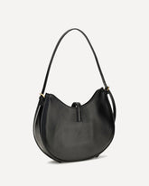 Small Emblème Hobo lambskin Shoulder Bag - BLACK | Base Blu