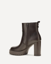 Clara 01 platform ankle Boots - BROWN | Base Blu