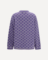 Embroidered cotton Cardigan - PURPLE | Base Blu