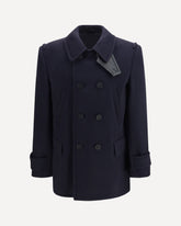 Wool cashmere Pea Coat - BLUE | Base Blu