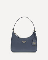 Re-Edition 2005 Re-Nylon and saffiano Shoulder Bag - BLUE | Base Blu