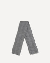 Sciarpa in lino con dettagli lurex - GRIGIO | Base Blu