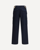 Pantaloni cargo in cotone  - BLU | Base Blu