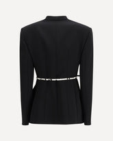Double-breasted cady Jacket - BLACK | Base Blu