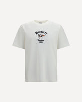 Check cotton T-shirt - WHITE | Base Blu