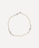 Pearl and crystal Necklace - SILVER | Base Blu