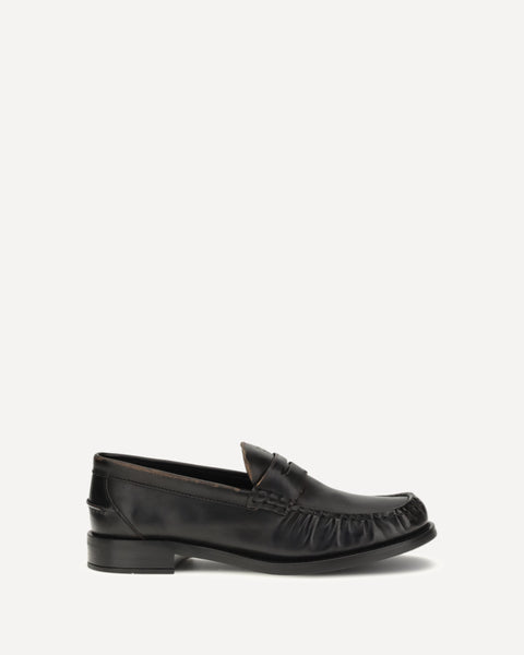 PRADA Leather Loafers BLACK | Base Blu