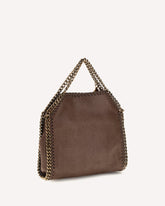 Borsa a Mano Falabella Tiny in suede - MARRONE | Base Blu