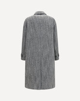 Chevron wool-blend single-breasted Coat - GREY | Base Blu