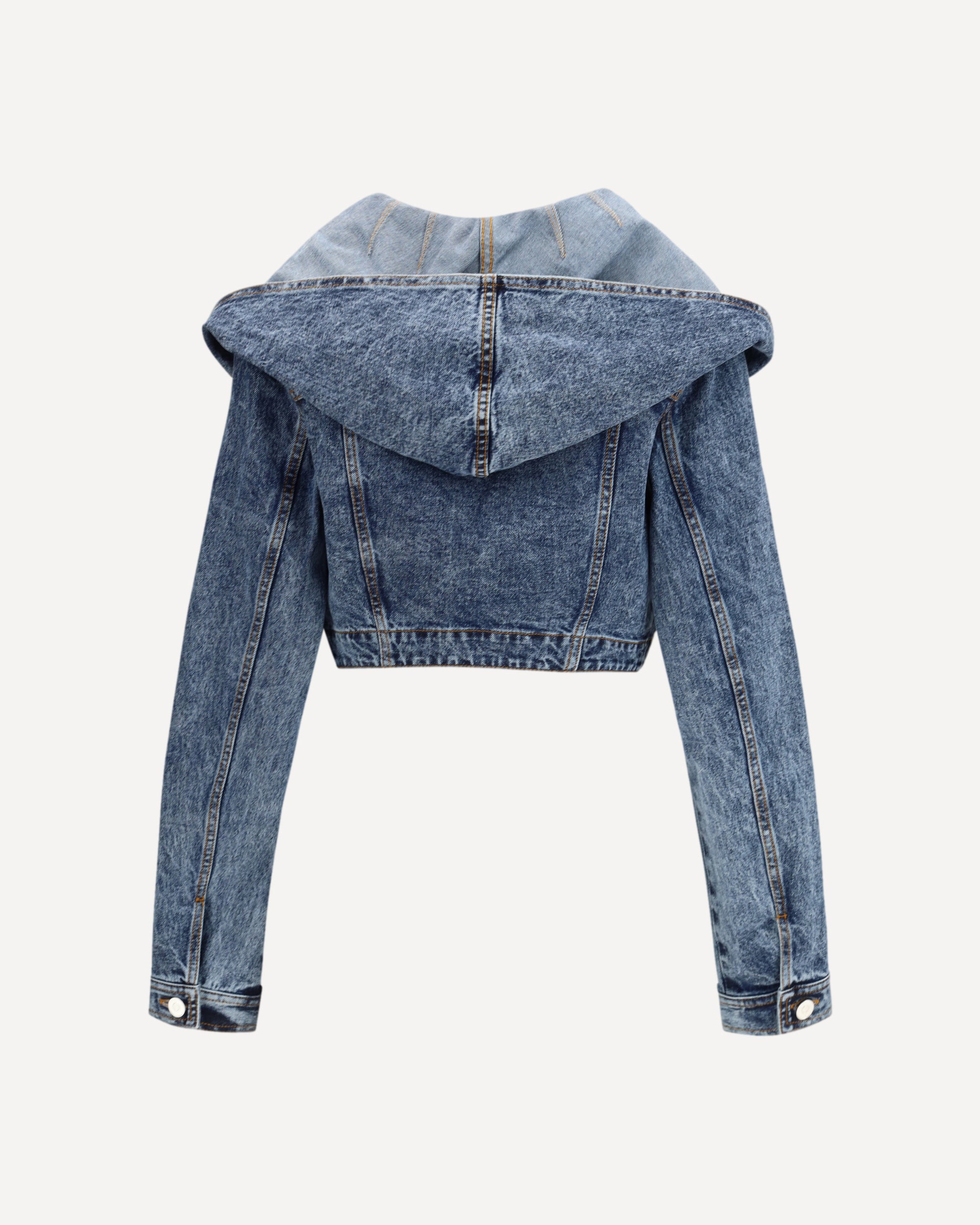 ALAÏA Hooded denim Jacket BLUE | Base Blu