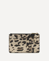 Animal print leather Card Holder - BROWN | Base Blu