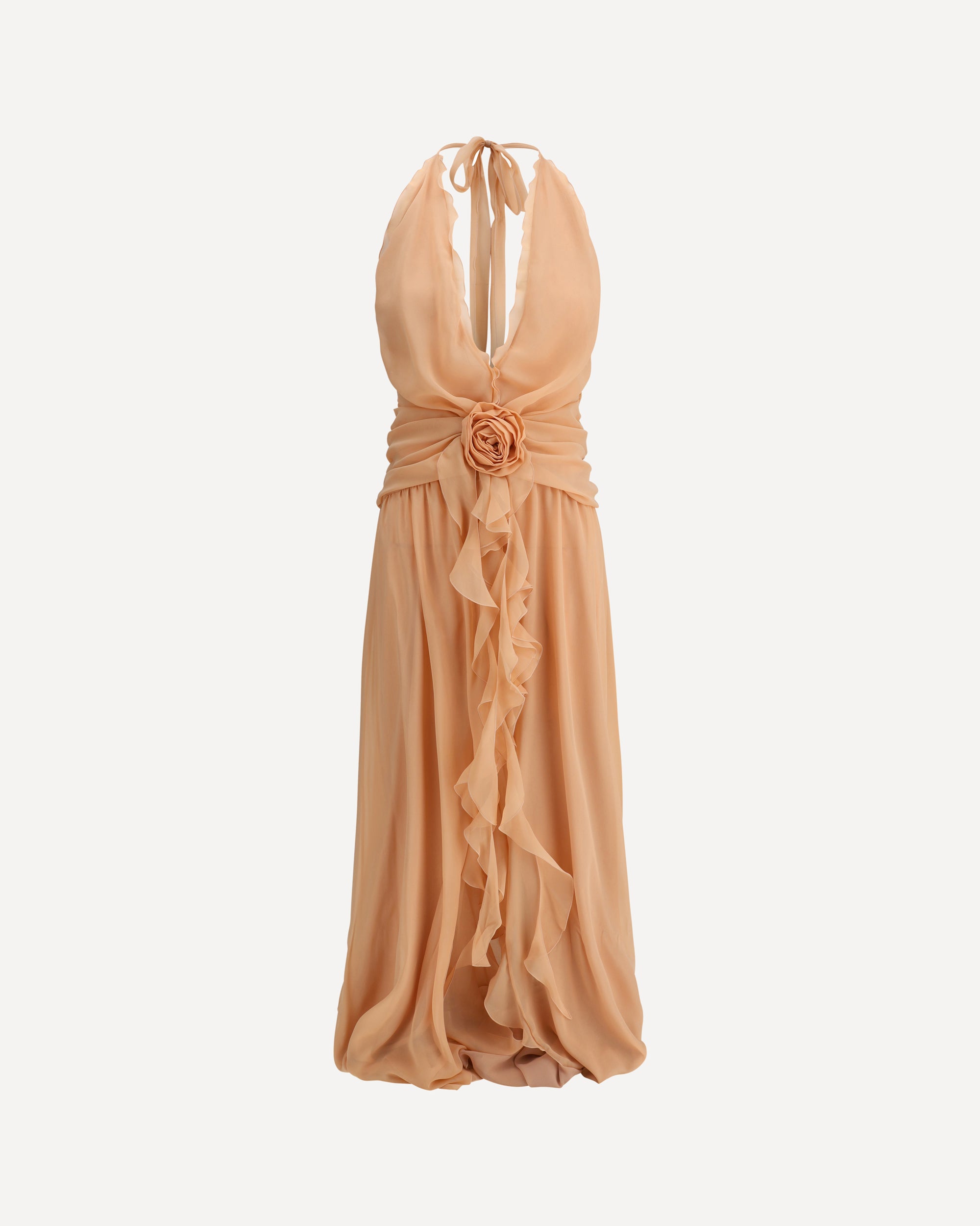 blumarine silk dress BLUMARINE Silk Satin Blend Cutout Long Dress Blumarine