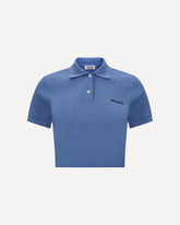 Polo crop Shirt - LIGHT BLUE | Base Blu