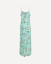 Chain-detail floral maxi Dress - GREEN | Base Blu