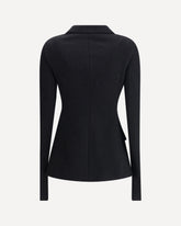 Double-Breasted Jacket in Wool - BLACK | Base Blu
