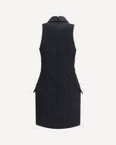 Abito grain de poudre con cintura - NERO | Base Blu