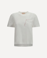 Embroidered logo T-Shirt - WHITE | Base Blu