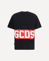 T-shirt regular con Banda Logo - NERO | Base Blu