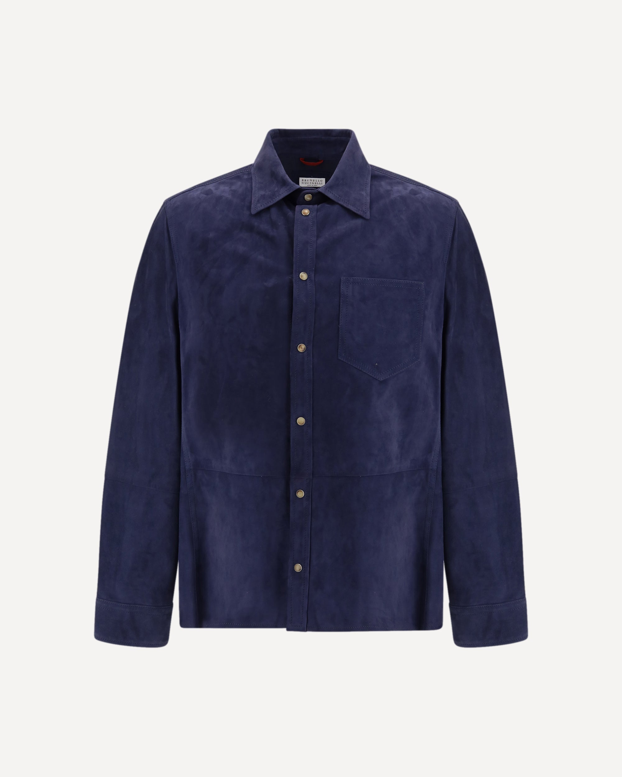 BRUNELLO CUCINELLI Suede Shirt BLUE | Base Blu