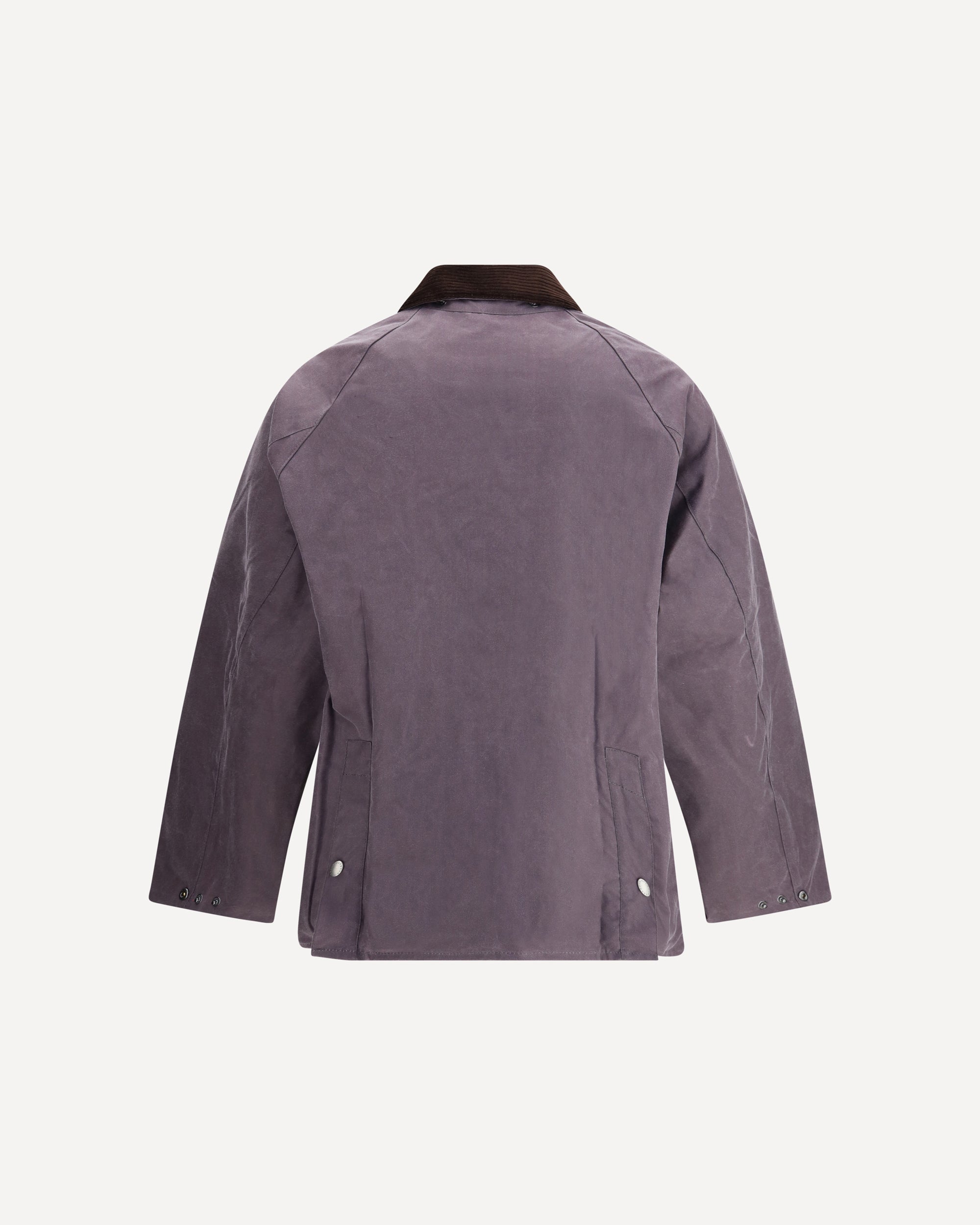 BARBOUR Waxed Jacket with a corded velvet collar PURPLE | Base Blu