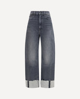 Half Pipe flood cuff fray Jeans - BLACK | Base Blu