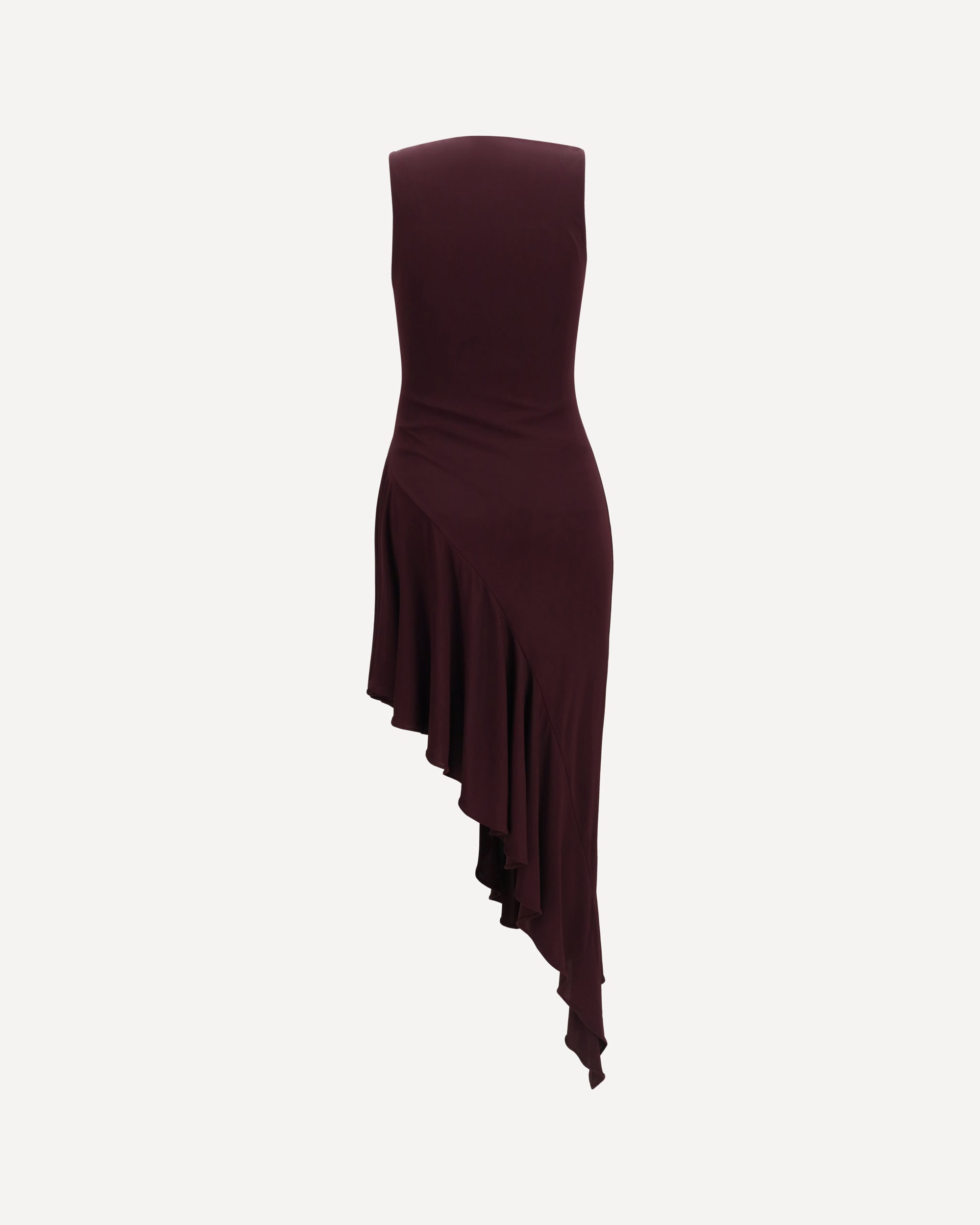 ALAA Asymmetric fluid jersey Dress PURPLE | Base Blu ALAA Asymmetric fluid jersey Dress PURPLE | Base Blu