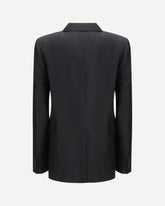 Blazer Rolo doppiopetto in seta e lana - NERO | Base Blu