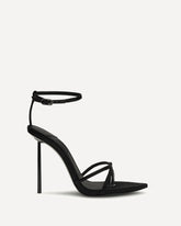 Gisele satin Sandals - BLACK | Base Blu