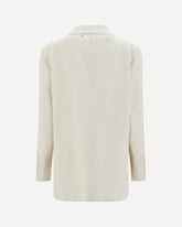 Maia Oversized Blazer - WHITE | Base Blu