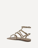 Rockstud leather Sandals - BEIGE | Base Blu