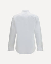 Cotton Shirt with Check trims - WHITE | Base Blu