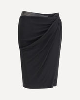 Draped jersey Skirt - BLACK | Base Blu