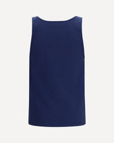 Cassandre Tank Top in cotton with YSL Monogram - BLUE | Base Blu
