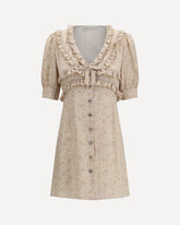 Floral Dress with ruffles - BEIGE | Base Blu