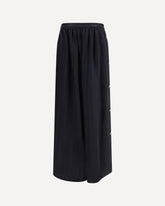 Wool and silk long Skirt - BLACK | Base Blu