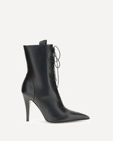 Leather Ankle Boots - BLACK | Base Blu