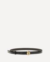 Logo leather Belt - BLACK | Base Blu