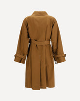 Double-breasted belted Coat - BROWN | Base Blu