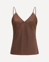 Slip Top in envers satin - BROWN | Base Blu