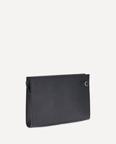 Grained leather Pouch - BLACK | Base Blu