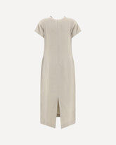 Linen midi Dress - BEIGE | Base Blu