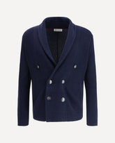 Cardigan con scollo sciallato - BLU | Base Blu