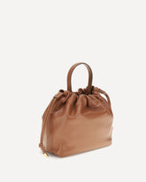 Borsa a Spalla Icons con catena in pelle  - MARRONE | Base Blu